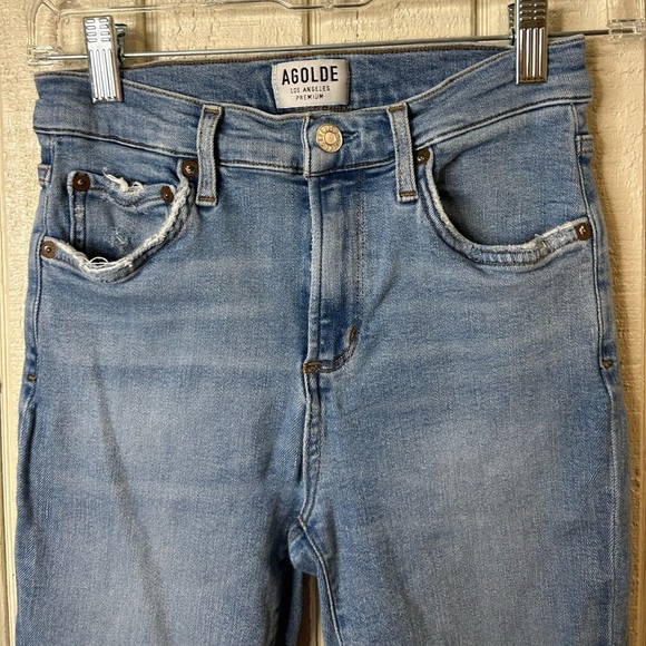 AGOLDE Sophie High Rise Skinny, size 26.  Some slight wear below zipper. - Picture 5 of 11